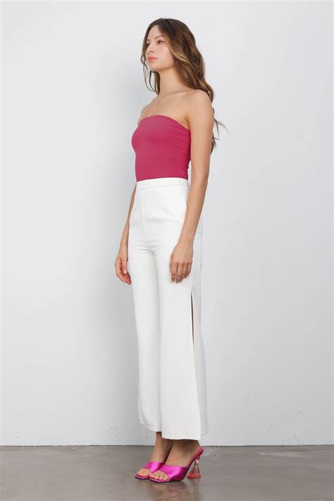 LONG PADDED TUBE TOP HOT PINK SuperGurl