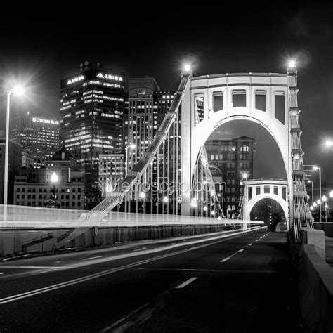 Pittsburgh Themed Black And White Art