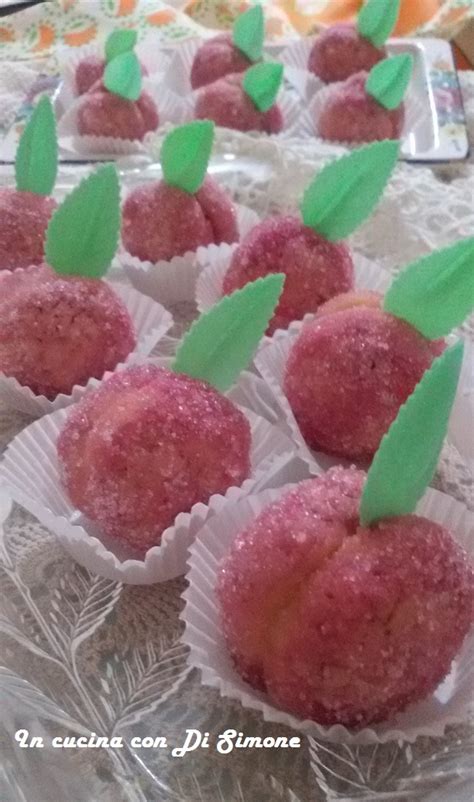 Pesche Dolci All Alchermes Alla Crema Pasticcera In Cucina Con Di Simone