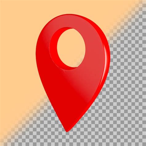 Premium Psd Red Location Icon 3d