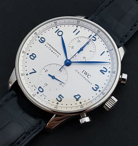 Iwc Portugieser White Dial Wristwatch Ref Iw