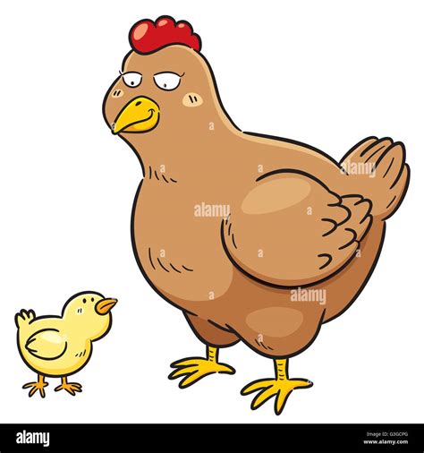 Vector Illustration Of Hen And Chick Stock Vector Image And Art Alamy