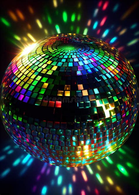 Disco Ball With Bright Rays Ai Generated Stock Image Image Of Scenic