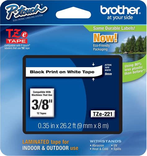 Amazon Genuine Brother Mm Black On White Tze P Touch Tape