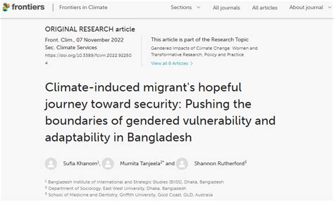 Climate Induced Migrants Hopeful Journey Toward Security Pushing The