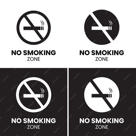 Premium Vector | Vector No Smoking Zone Sign