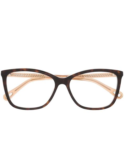 Chloé Tortoiseshell Square Frame Glasses Editorialist