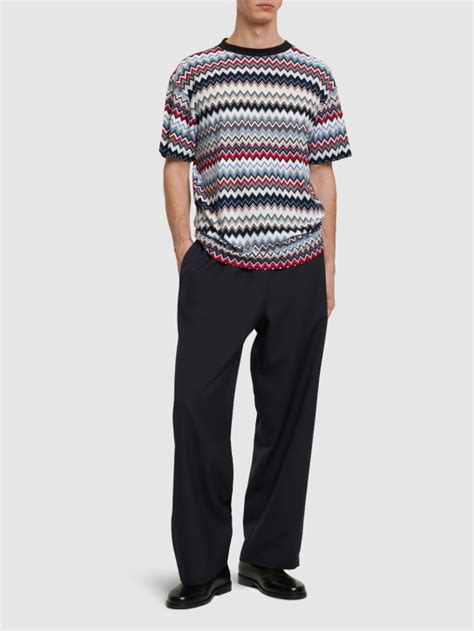 Zig Zag Cotton Jersey T Shirt Missoni Men Luisaviaroma