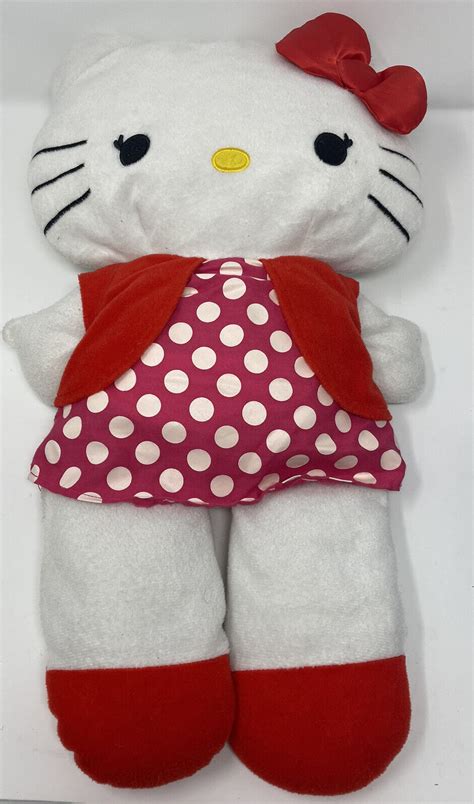 Hello Kitty Plush Doll Pillow Sanrio Cat Satin Bow Sanrio 2012 Ebay