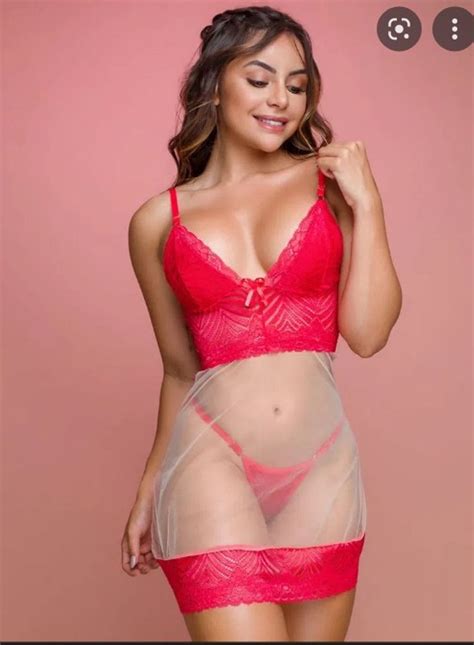 Novo Camisola Lingerie Sexy Tule Transpar Ncia Sem Bojo Renda Feminina