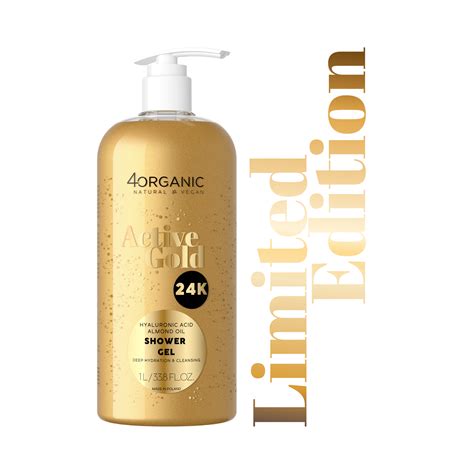 Active Gold 24K Żel pod prysznic ze złotymi drobinkami 1l 4organic