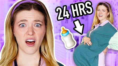 Single Girl 24 Hours Being Pregnant Like My Sim Youtube