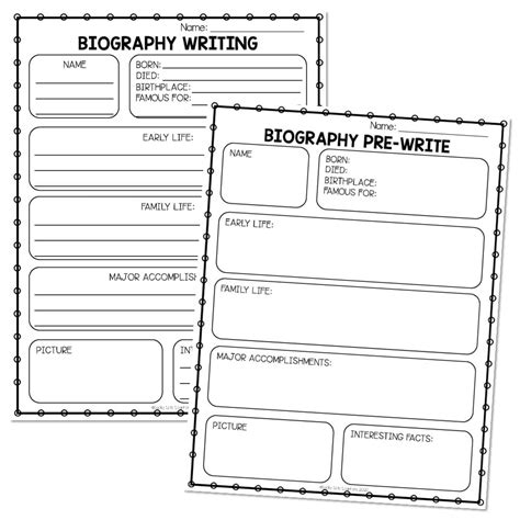 Biography Graphic Organizer Spanish Biography Graphic Organizer Hot