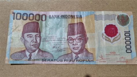 Uang Kertas Kuno 100000 Polymer Tahun 1999 On Carousell