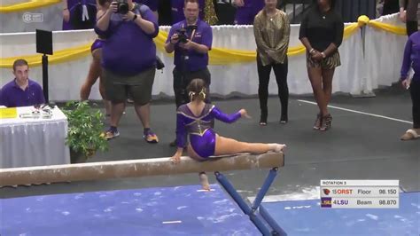 Christina Desiderio Lsu 2019 Beam Vs Oregon State 9 9 Youtube