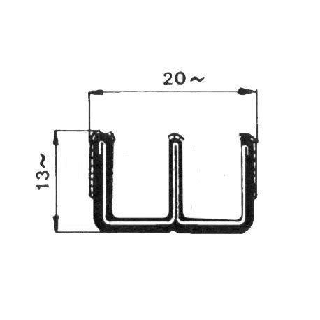 CANALINO SCORRIVETRO DOPPIO 13X20 Capasso Ricambi