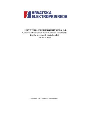 Fillable Online HRVATSKA ELEKTROPRIVREDA D Fax Email Print PdfFiller