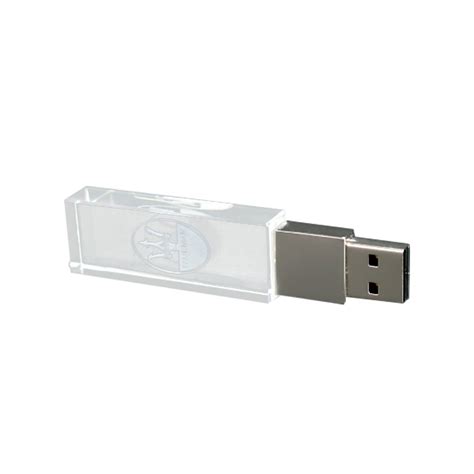 Led Light Luxury Silvery Crystal Usb Pen Drive Promotional Gift