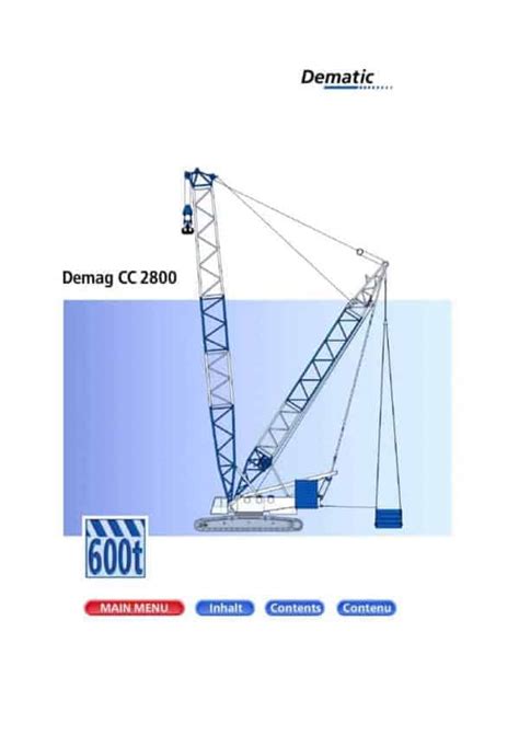 Demag CC2800 Load Chart Specification Cranepedia