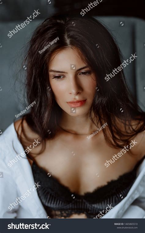 Sexy Portrait Beautiful Brunette Girl Lingerie Stock Photo 1465865510 Shutterstock