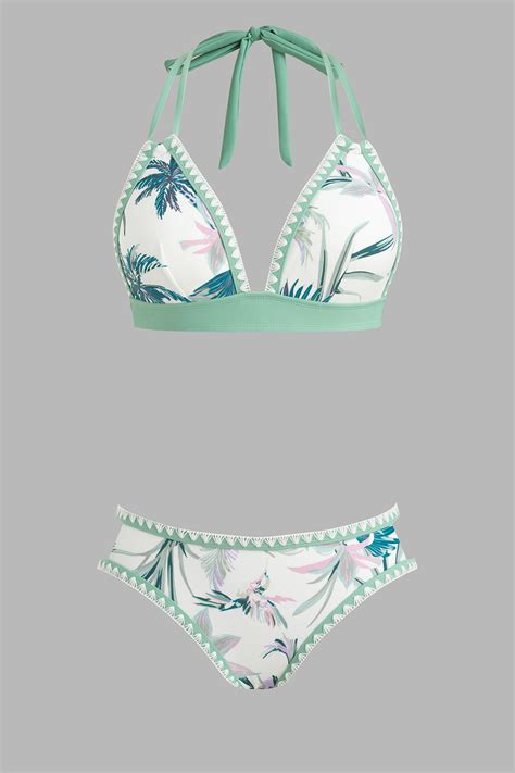 Neon Palms Tropical Bikini Set