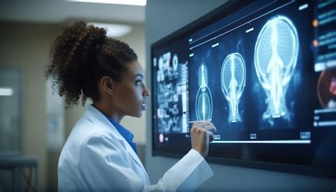 Premium AI Image | Confident Black Female Neurologist Neuroscientist 