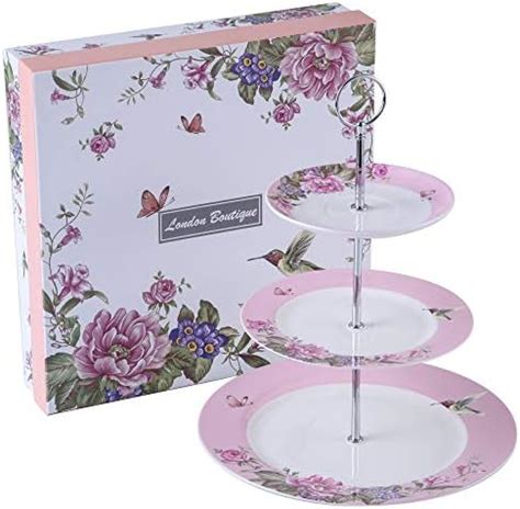 London Boutique Cake Stand Afternoon Tea Stands 3 Tier Cake Stand