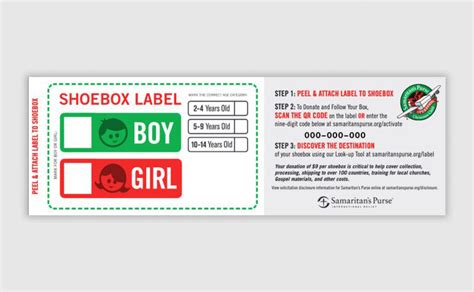 Printable Operation Christmas Child Shoebox Label