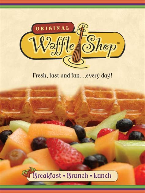 The Original Waffle Shop Menu | PDF | Pancake | Salad