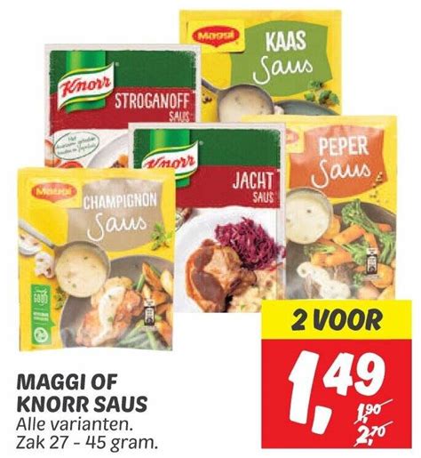 MAGGI OF KNORR SAUS Aanbieding Bij Dekamarkt