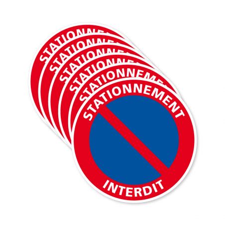 6 Autocollants Stationnement Interdit Stickers Interdit De Stationner