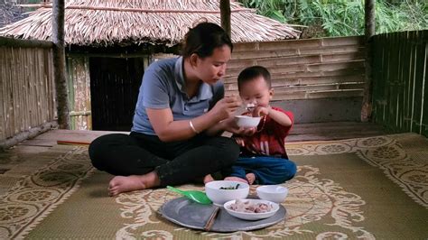 Single Mother Harvesting Natural Fruits To Sell Gardening And