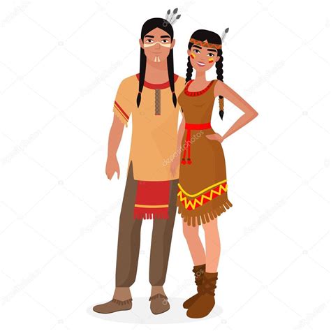 Cartoon Native American Woman