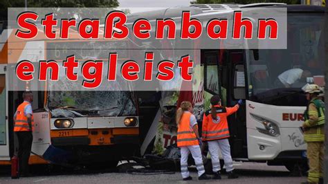 Unfall in Mannheim Straßenbahn entgleist und mehrere Verletzte 250