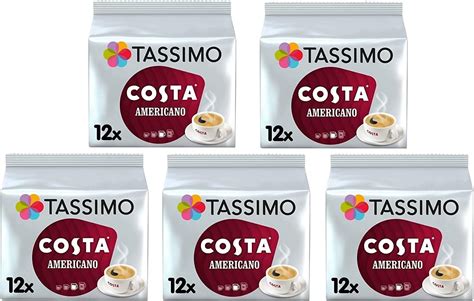 Tassimo Costa Americano Coffee Pods T Discs Servings Pack Of