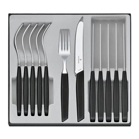 Victorinox Swiss Modern Table Set Piece W Table Knives Black