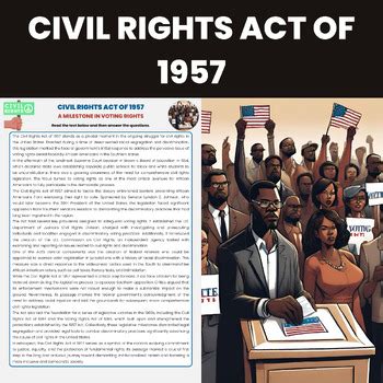 Civil Rights Act of 1957 for Voting Rights | Black History Civil Rights ...