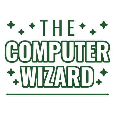 The Computer Wizard Logo PNG & SVG Design For T-Shirts