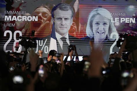 Eleições na França projeções indicam Macron e Le Pen no segundo turno