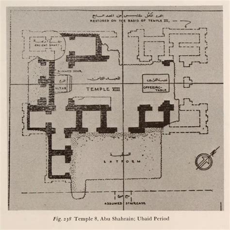 Interior layout of temple VIII at Eridu. Given in Seton Lloyd, Mounds ...