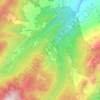 Carte Topographique Trefiumi Altitude Relief