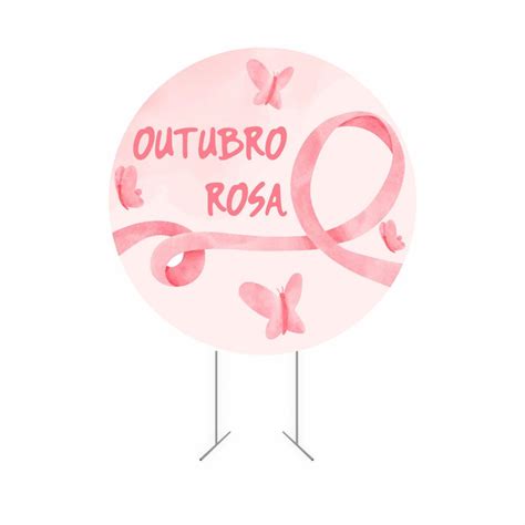 Painel Redondo Outubro Rosa Sublimado C Elástico 1 50 Shopee Brasil