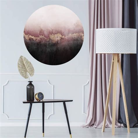 Wandtattoo Fredriksson Rosa Himmel Rund Wall Art De