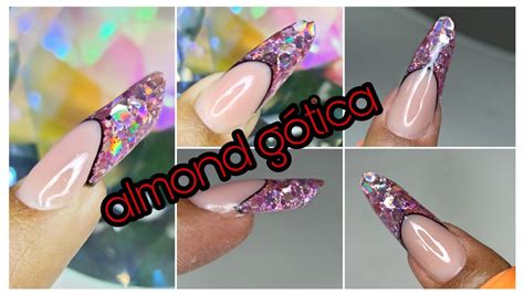 Unhas Almond G Tica Mandorla Russa Francesa Reversa Youtube