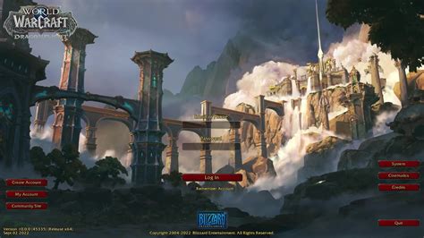 World Of Warcraft Dragonflight Login Screen Youtube