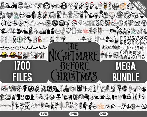 Jack Und Sally Svg Nightmare Before Christmas Svg Mega Jack Etsy De