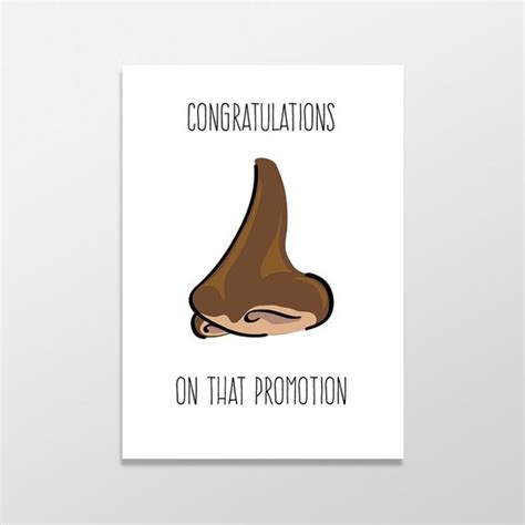 Funny Promotion Card, Funny Congratulations Card, Brown Nose Card ...