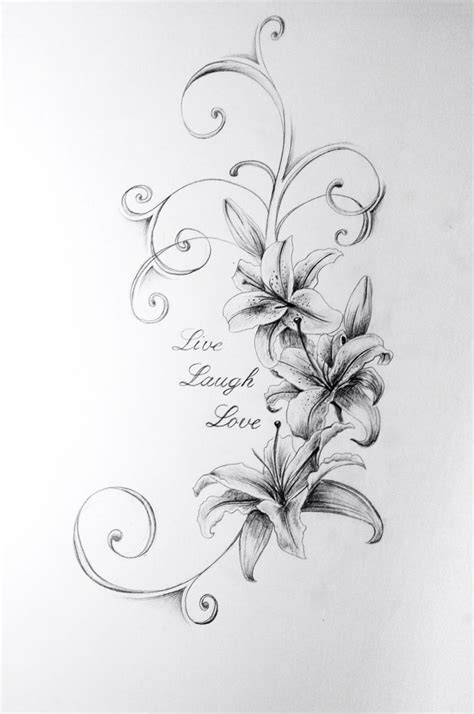 Lily Flower Tattoo Drawing Infoupdate Org Lily Flower Tattoos