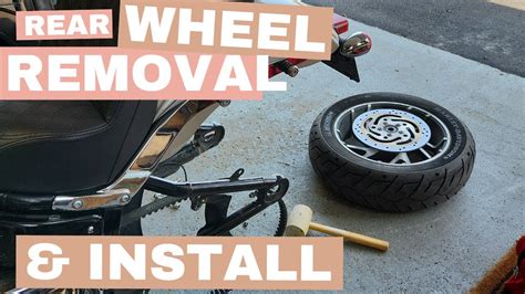 Harley Davidson Softail Rear Wheel Removal And Install Youtube