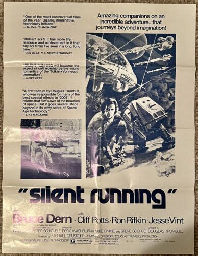 Vintage Silent Running Movie Poster 19x25 | #4633787826